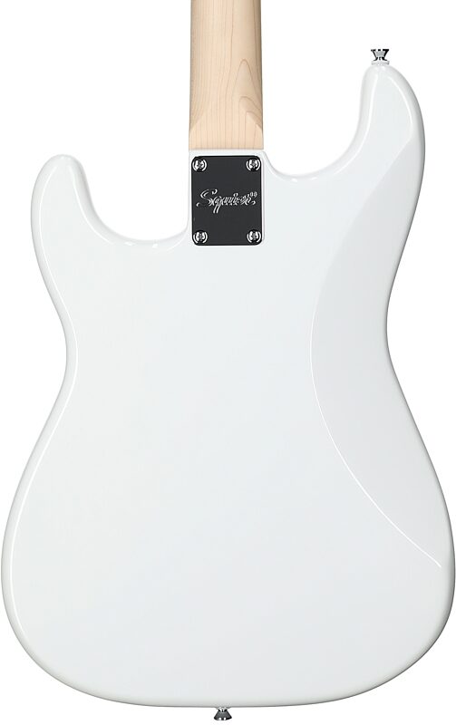 open zoom image for Squier Sonic Hard Tail Stratocaster Electric Guitar, Maple Fingerboard, Arctic White, Body Straight Back