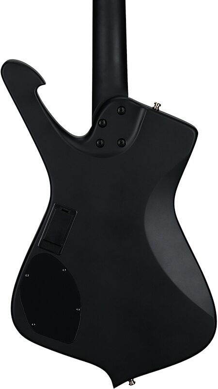open zoom image for Ibanez ICB620 Iceman Electric Bass (with Gig Bag), Black Flat, Body Straight Back