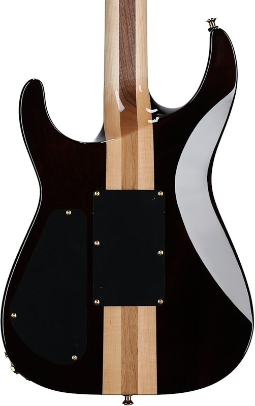 open zoom image for Jackson Pro Plus Soloist SLA3Q Electric Guitar (with Gig Bag), Amber Tiger Eye, Body Straight Back