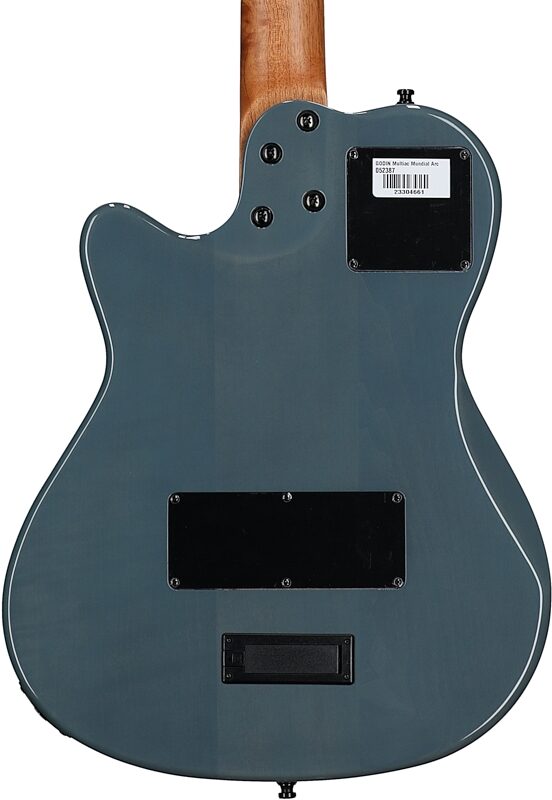 open zoom image for Godin Multiac Mundial Classical Acoustic-Electric Guitar (with Gig Bag), Arctic Blue, Body Straight Back