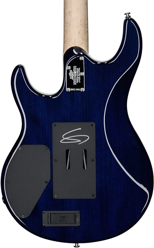 open zoom image for Ernie Ball Music Man BFR Luke 4 HSS Electric Guitar (with Mono case), Green Tide, Ebony Fretboard, Body Straight Back