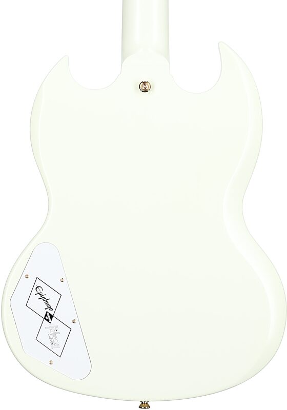open zoom image for Epiphone 1963 Les Paul SG Custom with Maestro Vibrola (with Case), Classic White, Body Straight Back