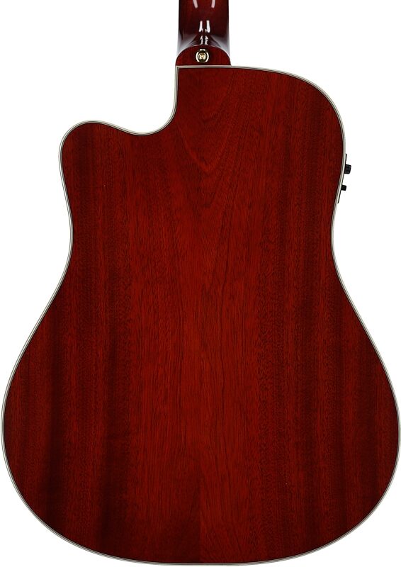 open zoom image for Epiphone Inspired by Gibson Hummingbird Standard EC Acoustic-Electric Guitar (with Gig Bag), Cherry Sunburst, Body Straight Back