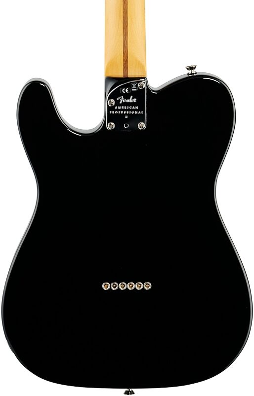 open zoom image for Fender American Professional II Telecaster Electric Guitar, Maple Fingerboard (with Case), Black, Open Box (Very Good), Body Straight Back