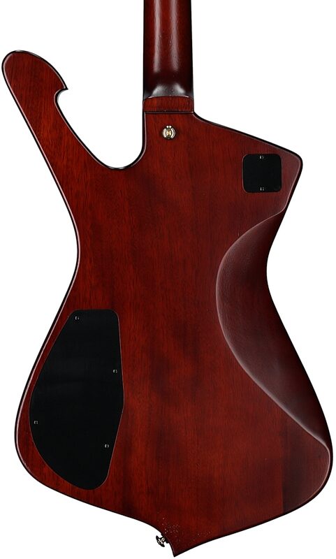open zoom image for Ibanez IC420FM Iceman Electric Guitar (with Gig Bag), Caramel Burst, Open Box (Very Good), Body Straight Back