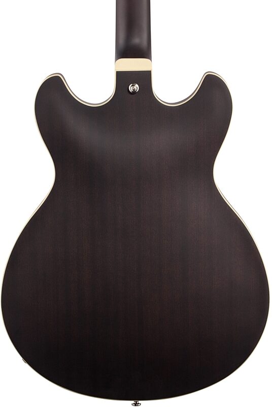 open zoom image for Ibanez AS53 Artcore Semi-Hollowbody Electric Guitar, Flat Transparent Black, Body Straight Back