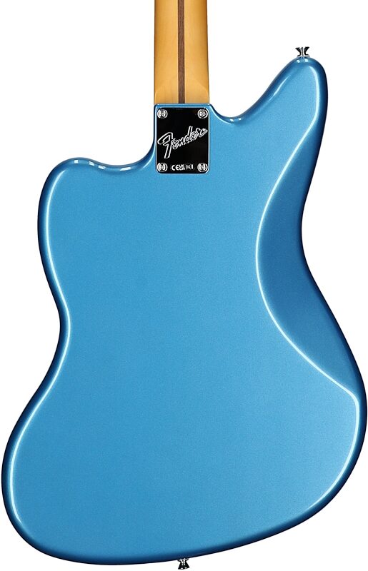 open zoom image for Fender American Professional Classic Jaguar Electric Guitar, Maple Fingerboard (with Gig Bag), Lake Placid Blue, Body Straight Back