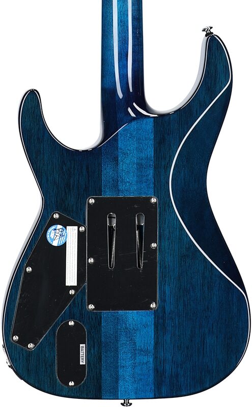 open zoom image for ESP LTD MH-1000 QM Electric Guitar, Black Ocean, Body Straight Back