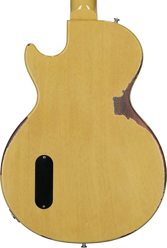 open zoom image for Gibson Custom 1957 Les Paul Junior Murphy Lab Heavy Aged Electric Guitar (with Case), TV Yellow, Body Straight Back