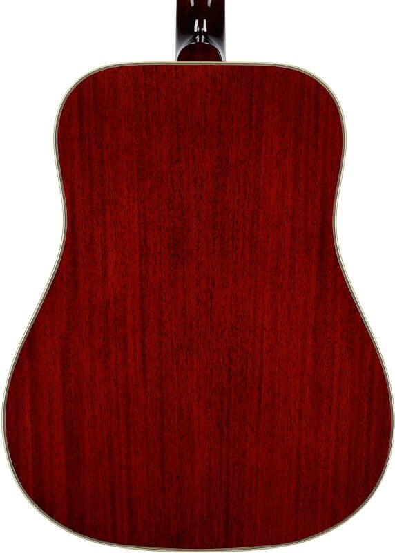 open zoom image for Epiphone Inspired by Gibson Custom 1960 Hummingbird Acoustic-Electric Guitar (with Case), Heritage Cherry Sunburst, Body Straight Back