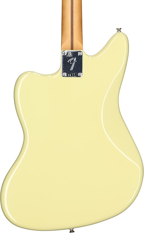 open zoom image for Fender Player II Jaguar Electric Guitar, with Rosewood Fingerboard, Hialeah Yellow, Body Straight Back