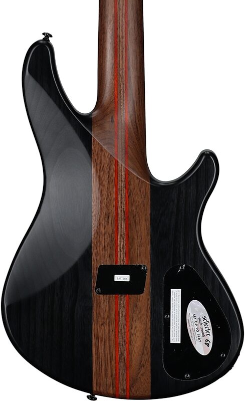 open zoom image for Schecter Charles Berthoud CB-5 Electric Bass, 5-String (Left-Handed), See-Thru Black, Body Straight Back