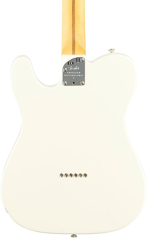 open zoom image for Fender American Pro II Telecaster Electric Guitar, Rosewood Fingerboard (with Case), Olympic White, Body Straight Back