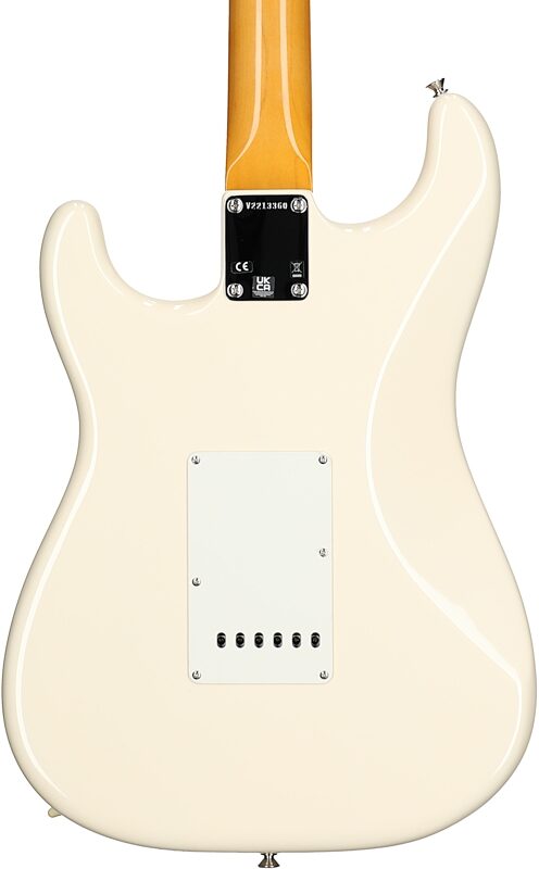 open zoom image for Fender American Vintage II 1961 Stratocaster Electric Guitar, Rosewood Fingerboard (with Case), Olympic White, Body Straight Back