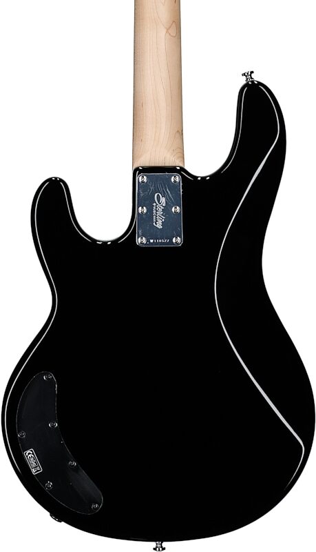 open zoom image for Sterling Intro Series StingRay Electric Bass, Black, Hard Maple Fretboard, Body Straight Back