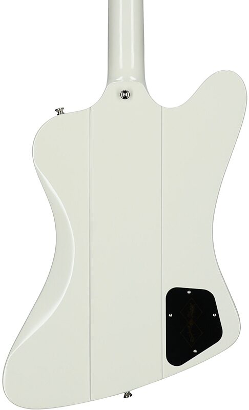 open zoom image for Epiphone Inspired by Gibson Custom 1963 Firebird V Electric Guitar, Left-Handed (with Case), White, Body Straight Back