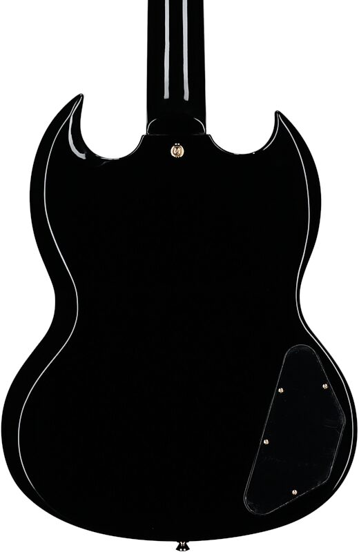 open zoom image for Epiphone Inspired by Gibson SG Custom Electric Guitar, Left-Handed (with Gig Bag), Ebony, Body Straight Back
