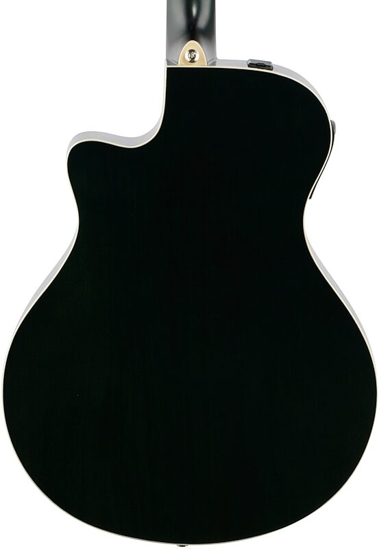 open zoom image for Yamaha APX-600 Acoustic-Electric Guitar, Oriental Blue Burst, Body Straight Back