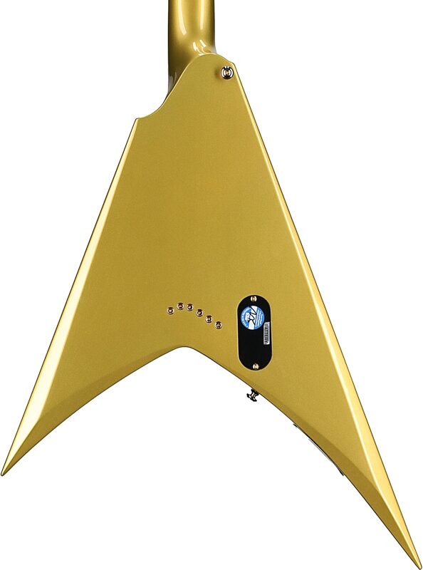 open zoom image for ESP LTD Kirk Hammett KH-V Electric Guitar (with Case), Metallic Gold, Body Straight Back