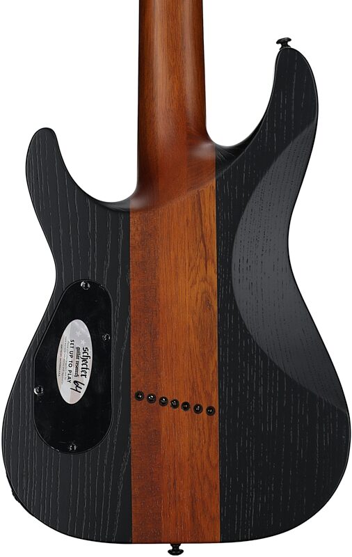 open zoom image for Schecter Rob Scallon C-7 Multi-Scale Electric Guitar, 7-String, Satin Dark Roast, Body Straight Back