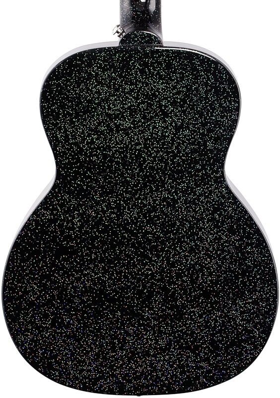 open zoom image for Luna Aurora Borealis 3/4-Size Acoustic Guitar, Black, Body Straight Back