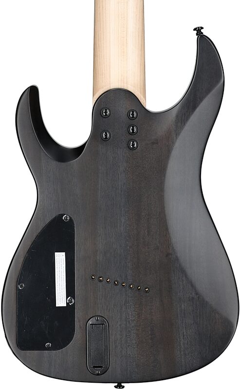 open zoom image for Legator N8FSS Ninja 8 Multi-Scale Guitar, 8-String, Black Quilted Maple, Body Straight Back