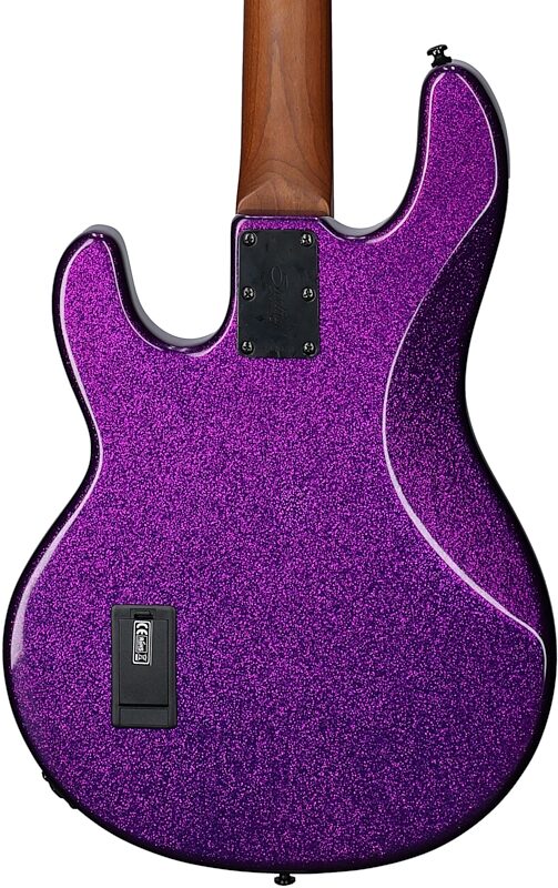 open zoom image for Sterling by Music Man StingRay RAY34 Electric Bass, Purple Sparkle, Rosewood Fretboard, Body Straight Back