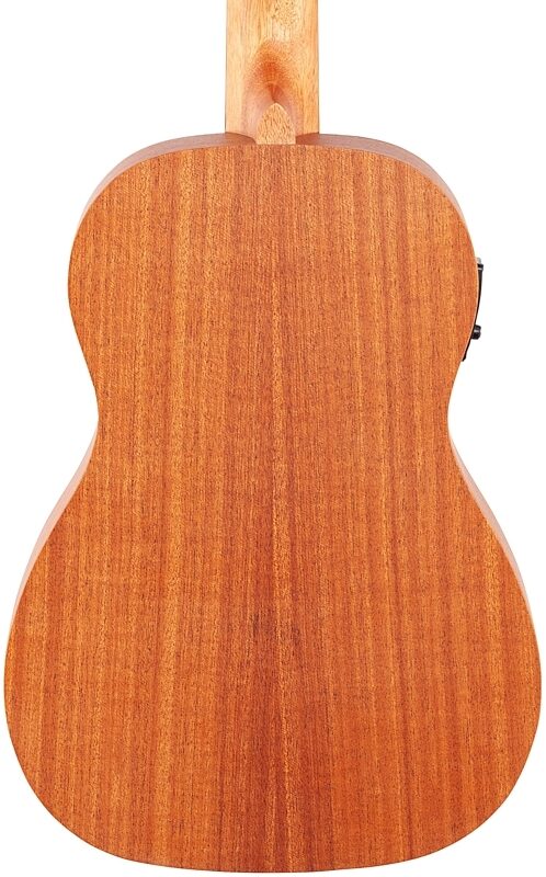 open zoom image for Luna Vintage Mahogany Baritone Acoustic-Electric Ukulele, New, Body Straight Back