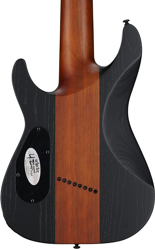 open zoom image for Schecter Rob Scallon C-8 Multi-Scale Electric Guitar, 8-String, Satin Dark Roast, Body Straight Back