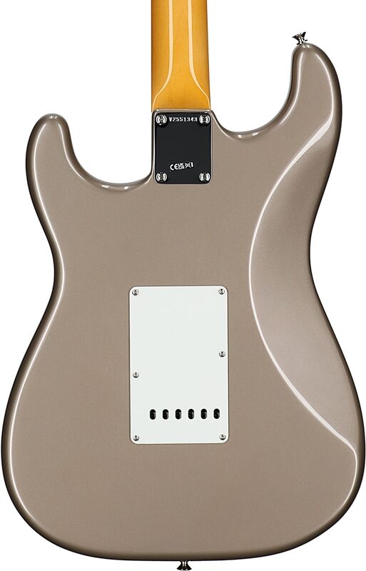 open zoom image for Fender American Vintage II 1965 Stratocaster Electric Guitar, Rosewood (with Case), Shoreline Gold, Open Box (Very Good), Body Straight Back