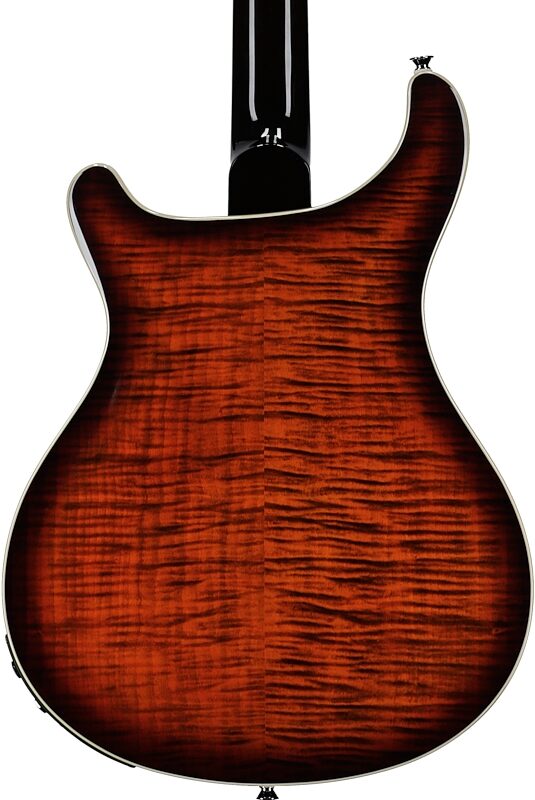 open zoom image for PRS Paul Reed Smith SE Hollowbody II Piezo Electric Guitar (with Gig Bag), Orange Tiger Smokeburst, Body Straight Back