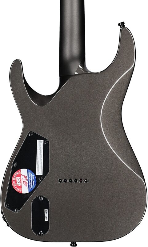 open zoom image for ESP LTD Mick Thomson MT-I Electric Guitar (with Case), Obsidian Metallic, Body Straight Back