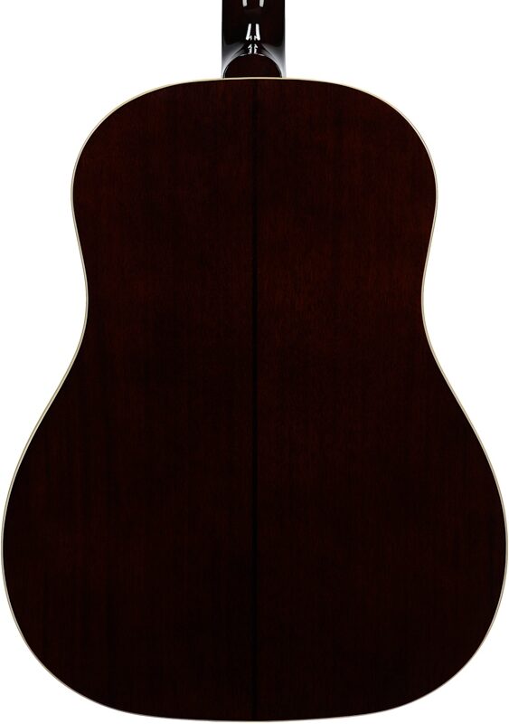 open zoom image for Epiphone Inspired by Gibson Custom 1942 Banner J-45 Acoustic-Electric Guitar, Left-Handed (with Case), Vintage Sunburst, Body Straight Back