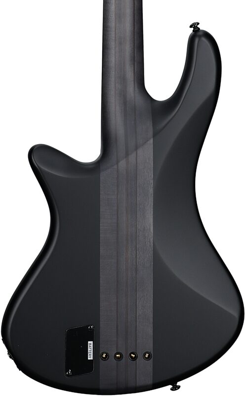 open zoom image for Schecter Stiletto Stealth-4 Pro EX Electric Bass, Satin Black, Body Straight Back