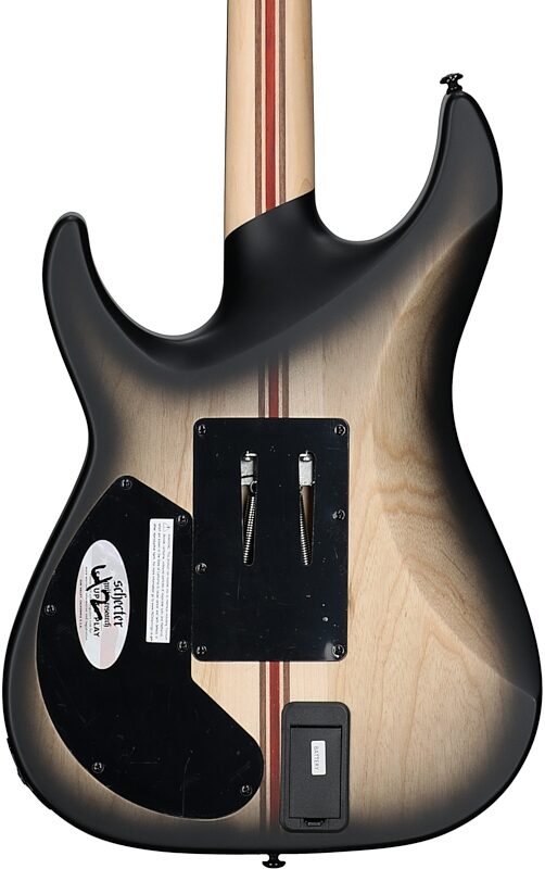 open zoom image for Schecter C-1 FR-S Pale Moon Ebony Electric Guitar, Natural Satin Black Burst, Body Straight Back