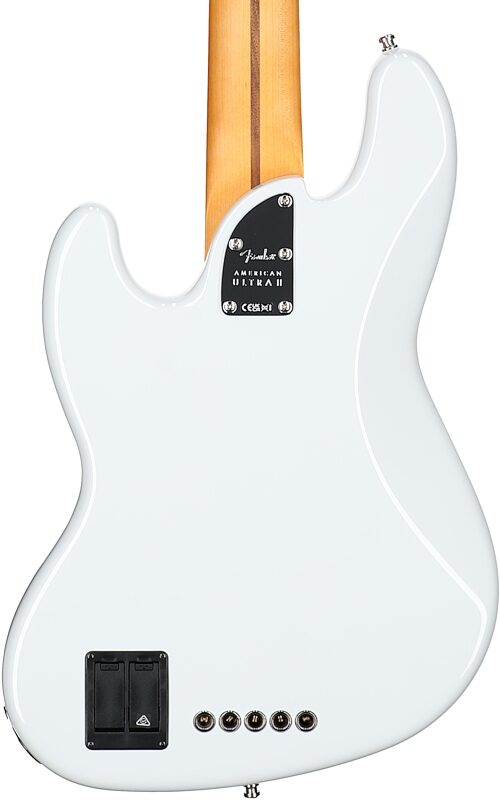 open zoom image for Fender American Ultra II Jazz V Electric Bass, 5-String, Maple Fingerboard (with Case), Avalanche, Body Straight Back