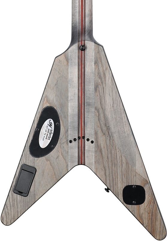 open zoom image for Schecter V-1 SLS Elite Electric Guitar, Evil Twin, Body Straight Back