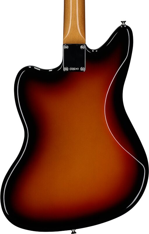 open zoom image for Fender Vintera III Mid 60s Jaguar Electric Guitar (with Gig Bag), 3-Color Sunburst, Rosewood Fretboard, Body Straight Back