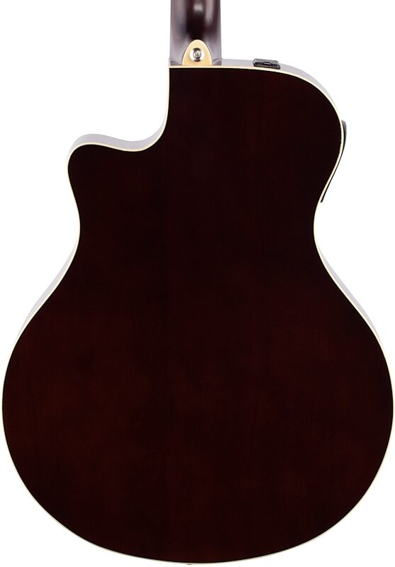 open zoom image for Yamaha APX-600 Acoustic-Electric Guitar, Old Violin Sunburst, Body Straight Back