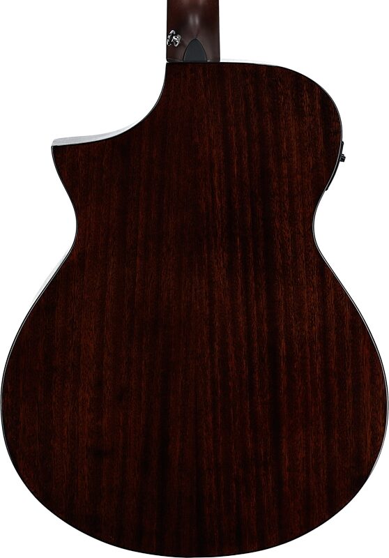 open zoom image for Ibanez AEWC16QA HG Acoustic-Electric Guitar, Transparent Black Sunburst, Body Straight Back
