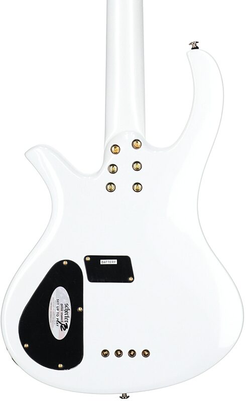 open zoom image for Schecter FreeZesicle 4 Electric Bass, Metallic White, Body Straight Back