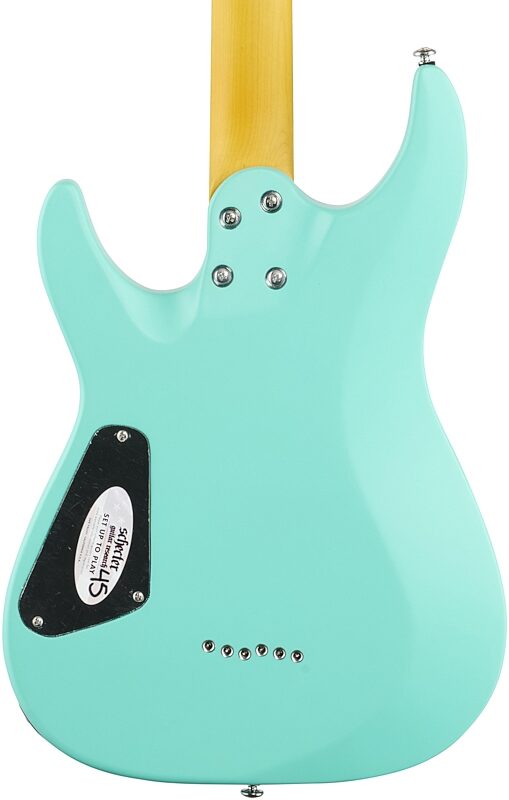 open zoom image for Schecter C-6 Deluxe Electric Guitar, Satin Aqua, Body Straight Back