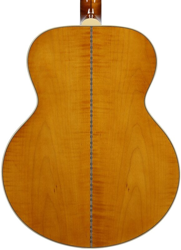 open zoom image for Epiphone Inspired by Gibson Custom 1957 SJ-200 Reissue Acoustic-Electric Guitar (with Case), Antique Natural, Body Straight Back