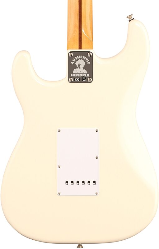 open zoom image for Fender Jimi Hendrix Stratocaster Electric Guitar, Olympic White, Body Straight Back