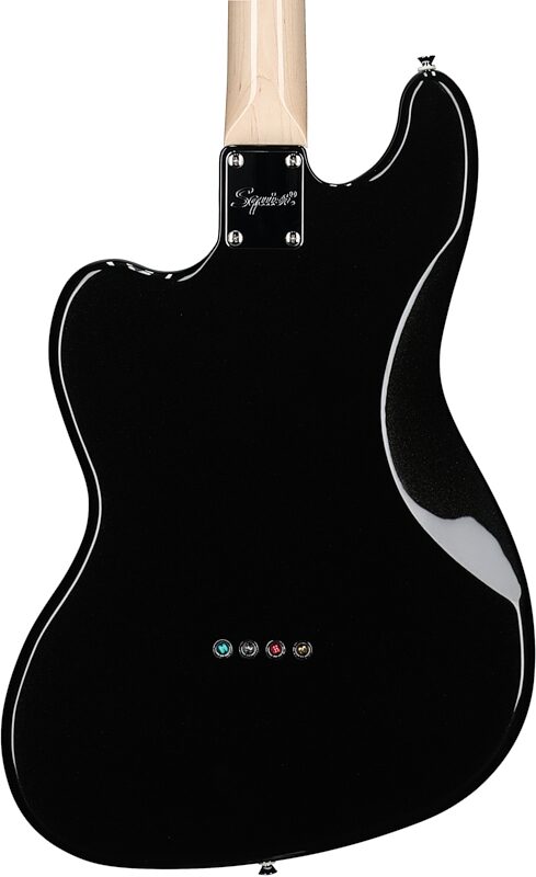 open zoom image for Squier Paranormal Rascal HH Bass Guitar, Metallic Black, Body Straight Back