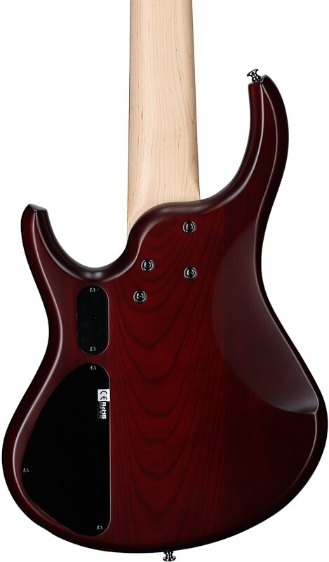 open zoom image for MTD Kingston Super 5 Electric Bass, 5-String (with Laurel Fingerboard), Doctor Brown's Burst, Body Straight Back
