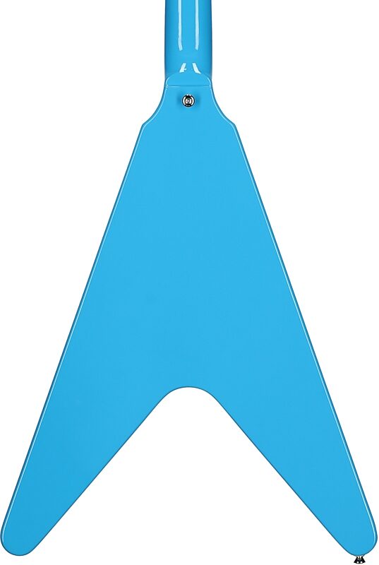 open zoom image for Epiphone Inspired by Gibson Flying V '70s Electric Guitar (with Gig Bag), Maui Blue, Body Straight Back