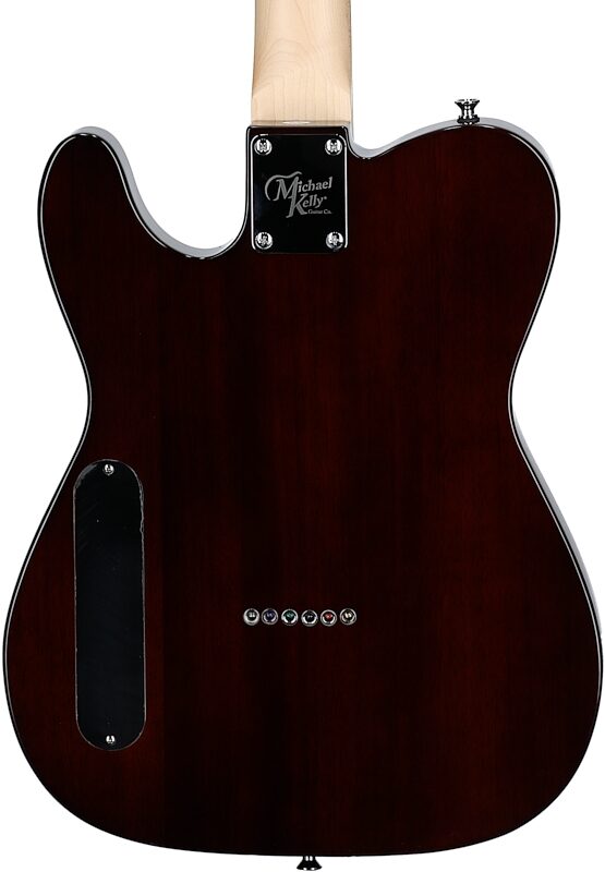 open zoom image for Michael Kelly 59 Thinline Electric Guitar, Natural Top, Flame Maple, Body Straight Back