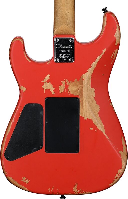 open zoom image for Charvel Pro-Mod Relic San Dimas ST1 HH Electric Guitar (with Gig Bag), Weathered Orange, Open Box (Very Good), Body Straight Back