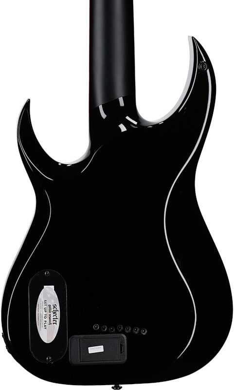 open zoom image for Schecter Sunset 7 Red Dawn 7-String Electric Guitar, Gloss Black, Body Straight Back